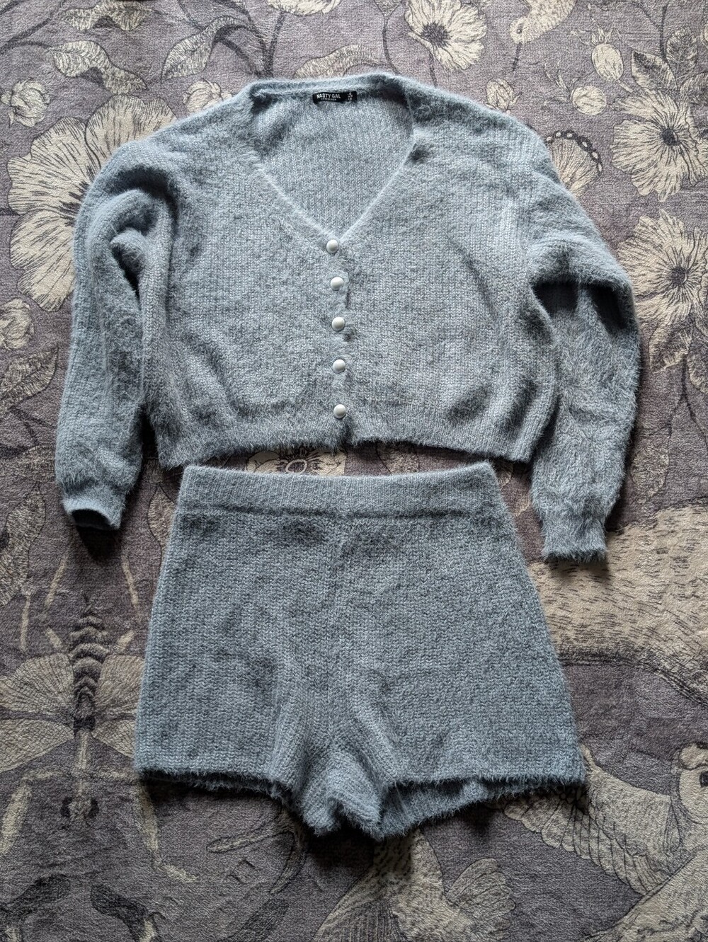 Light Blue Knit Sweater Set